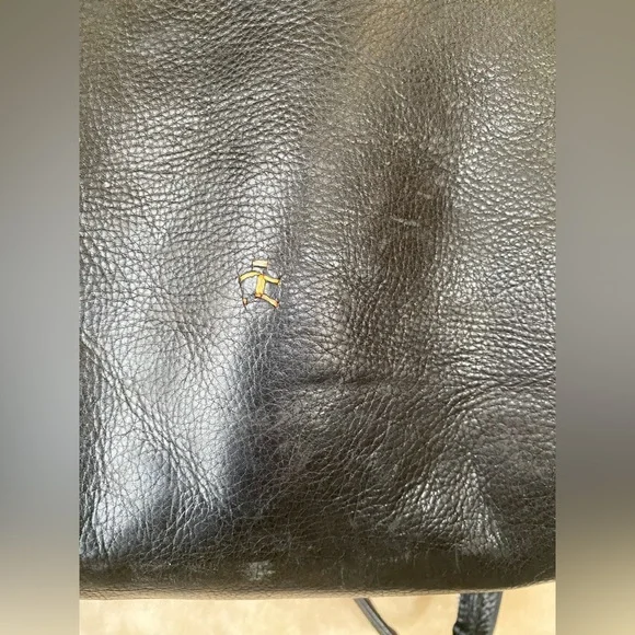 Henry Beguelin Buttery Black Leather Backpack Vintage Zipper Strap Unique Rare - Picture 2 of 9